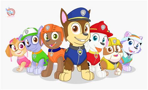 The Paw Patrol As A Group Vector Hd Png Download Transparent Png