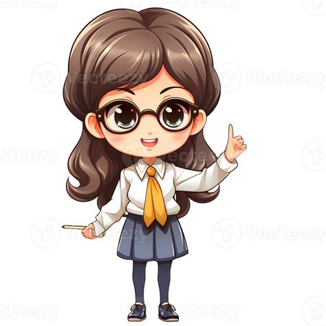 Cute Teacher Back To School Clipart Ai Generative 27237871 Png