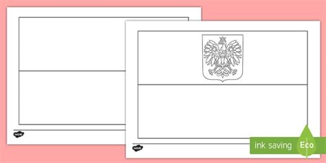 Polish Flag Coloring Page (Teacher-Made) - Twinkl