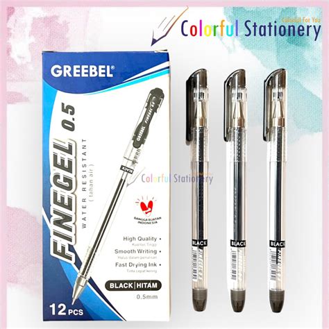 Jual Pulpen Ballpoint Pen Gell Greebel Fine Gel 12 Pcs Shopee