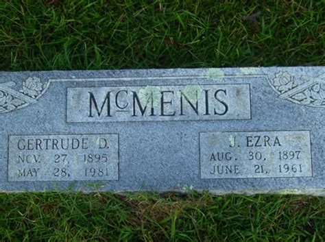 James Ezra McMenis 1897 1961 Memorial Find A Grave