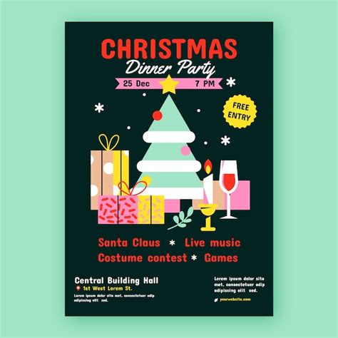 Premium Vector Christmas Season Poster Template