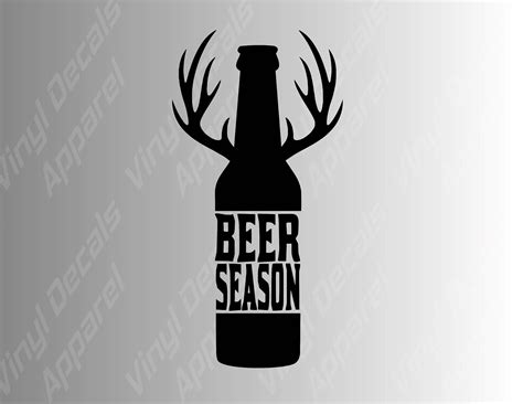 Beer Season Funny Hunting And Beer Drinking Vinyl Decal Sticker Etsy