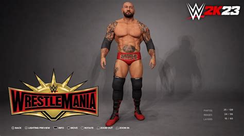 WWE 2K23 Batista WrestleMania 35 Attire YouTube