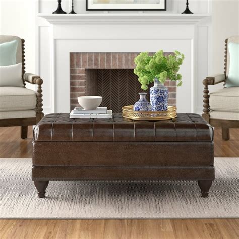 Leather Tufted Ottoman Coffee Table Ideas On Foter