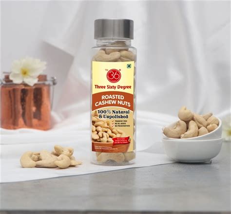 Buy Roasted Salted Cashews Nuts Kaju 200gms Online From 360 Degree At