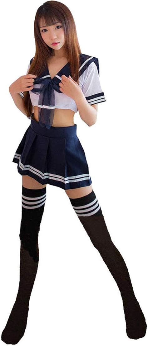 V Ting Sexy Schulmädchen Kostüm Halloween Cosplay Fancy Dress Outfit