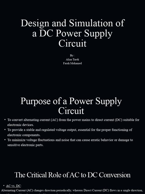 Design and Simulation of A DC Power Supply Circuit | PDF | Power Supply ...