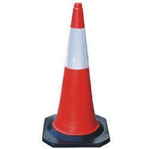 Red Black And White PVC Traffic Road Safety Cone 1 2kg At Rs 420 In