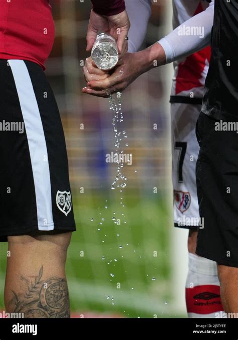 Isi Palazon Of Rayo Vallecano Hand During The La Liga Match Between Fc