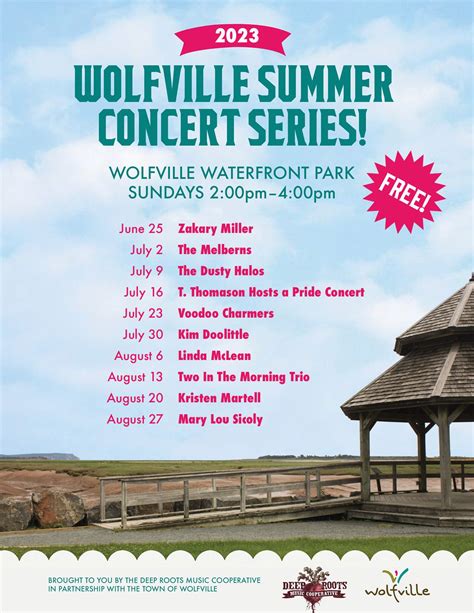 Wolfville Summer Concert Series - 2023 | Deep Roots Music Cooperative