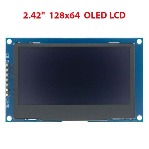 2 42 Pouces 128x64 Afficheur OLED LCD SSD1309 12864 7 Pin SPI IIC I2C