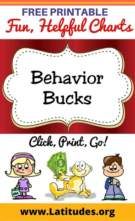 Free Printable Behavior Bucks For Teachers And Students Acn Latitudes