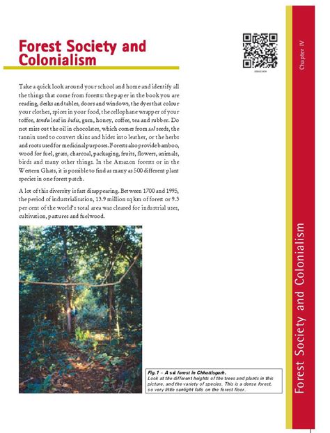 NCERT Book Class 9 Social Science Chapter 4 Forest Society And