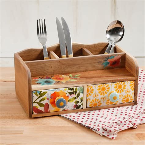 Flatware Caddy The Pioneer Woman Fall Kitchen Line At Walmart