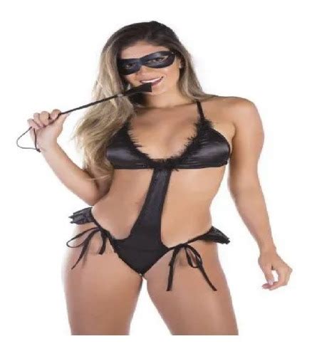 Body Sensual Dominadora Fantasia Kit Tiazinha Lingerie Moda Intima