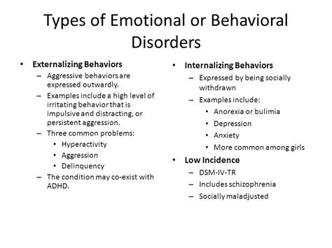 Emotional Behavior Disorders Kelsie Gs Educational Portfolio