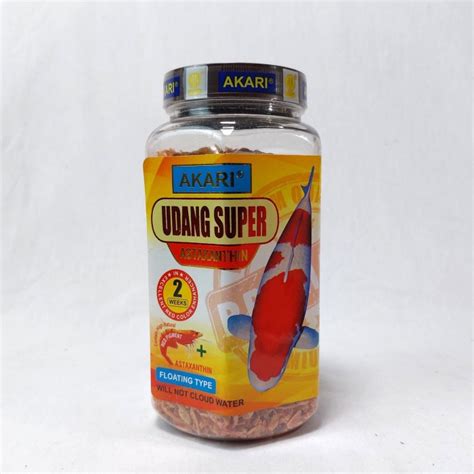 Jual AKARI UDANG SUPER ASTAXANTHIN MAKANAN KOI PAKAN IKAN 130 Gram