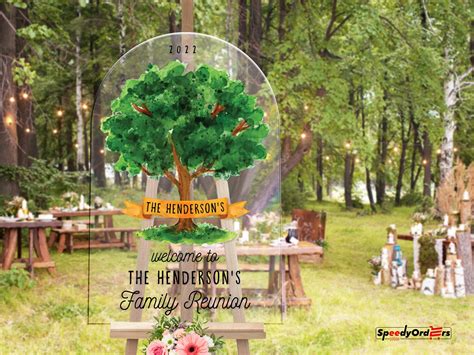 Personalized Family Reunion Sign Family Tree Reuion Welcome - Etsy