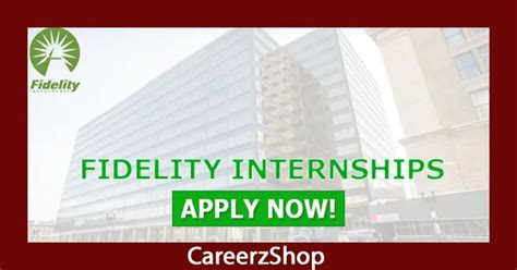 Fidelity Internships Latest Financial Services Jobs