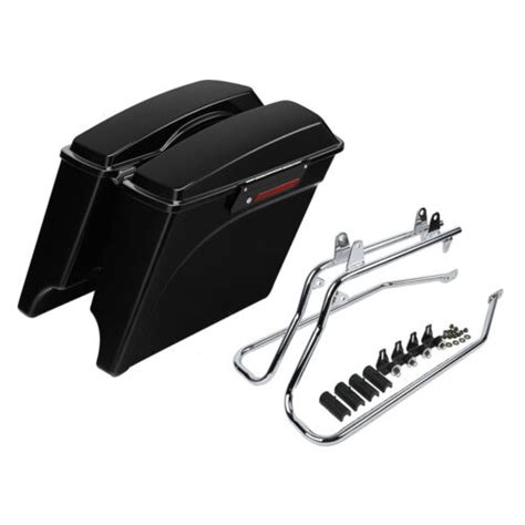 Black 5 Stretched Saddlebags Conversion Bracket Fits For Harley