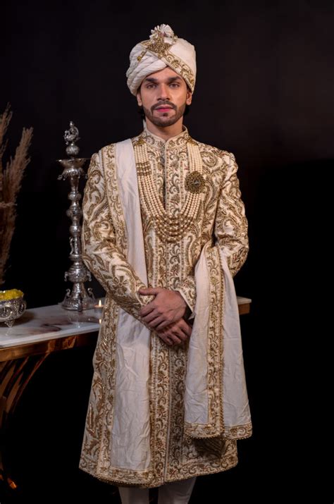 style sherwani  dupatta   men wedding wear
