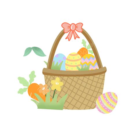 Easter Egg Basket Png Image Easter Cartoon Easter Egg Basket Graphics Basket Clipart Easter