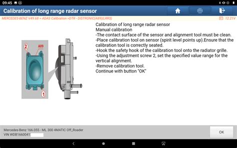 Mercedes-Benz ML300 Radar Calibration