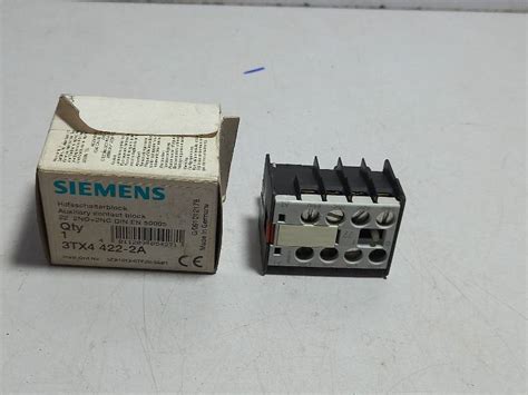 SIEMENS 3TX 4422 2A AUXILIARY CONTACT BLOCK 22 2NO 2NC S N Ship Spares