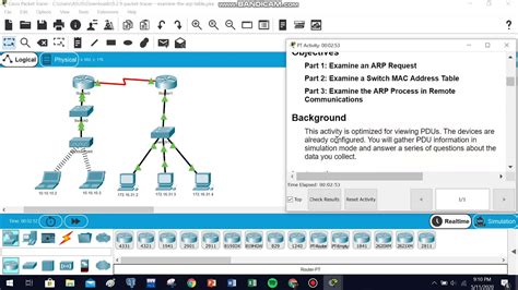 Cisco Packet Tracer 929 Examine The Arp Table Youtube