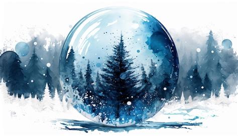 Premium AI Image A Snow Globe With A Tree Inside