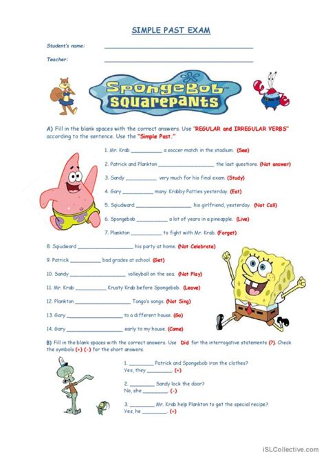 Spongebob Friends Invite You To Th English Esl Worksheets Pdf And Doc