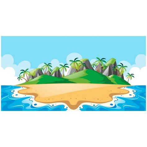 Diseño de fondo de isla | Vector Gratis