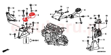 Hm Fkrh Honda Civic Fk Poduszka Silnika Prawa G Rna Smg E