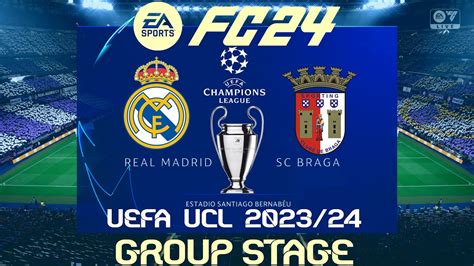 FC 24 Real Madrid Vs Braga Champions League 2023 24 PS4 Full Match