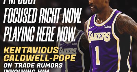 Lakers Trade Rumors Kentavious Caldwell Pope Says He Isnt Bothered By