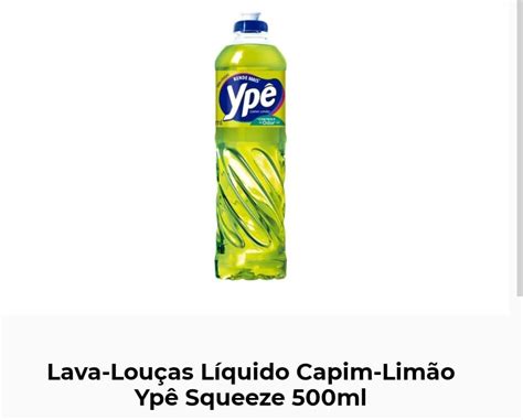 Lava Louças liquido Capim limão Ypê Squeeze 500ml compra