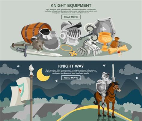 Knight Banner Set 467405 Vector Art at Vecteezy