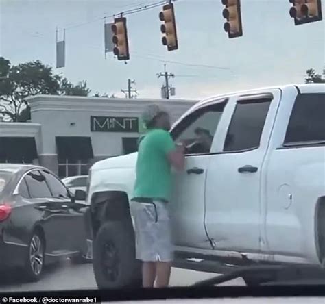 Shocking Moment Man Pulls Out A Gun On Pick Up Truck Driver During Road