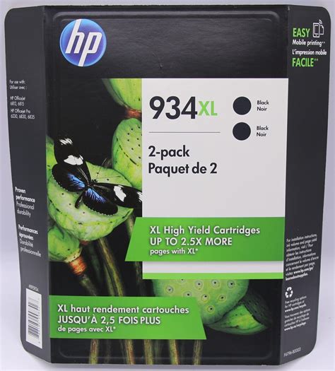 HP 934XL High Yield Black Genuine Ink Cartridge 2 Pack EBay