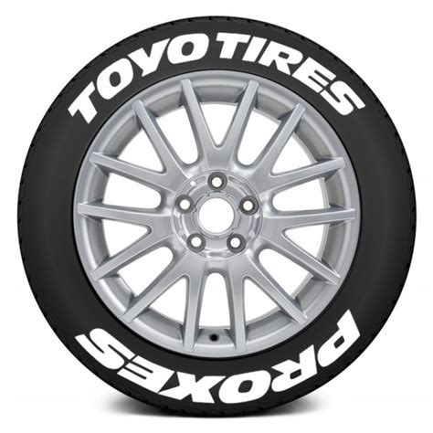 Tire Stickers® - White "Toyo Tires Proxes" Stretch Tire Lettering Kit