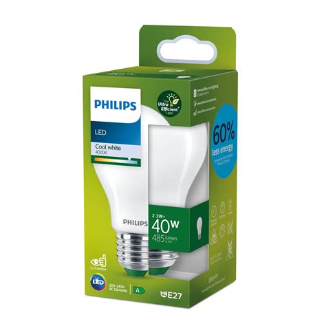 Philips E27 Led Bulb A60 23w 485lm 4000k Matt Uk