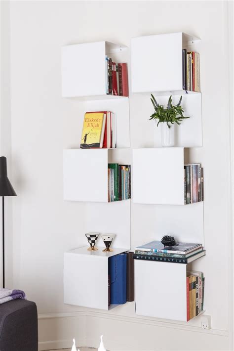 Wall Mounted Powder Coated Aluminium Bookcase Showcase1 By Anne Linde