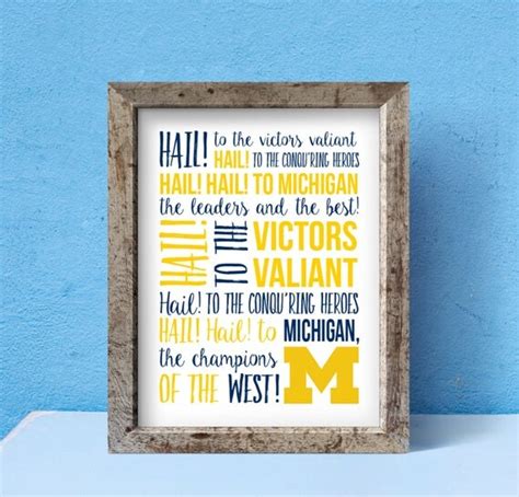 University of Michigan Fight Song Print PRINT or DIGITAL