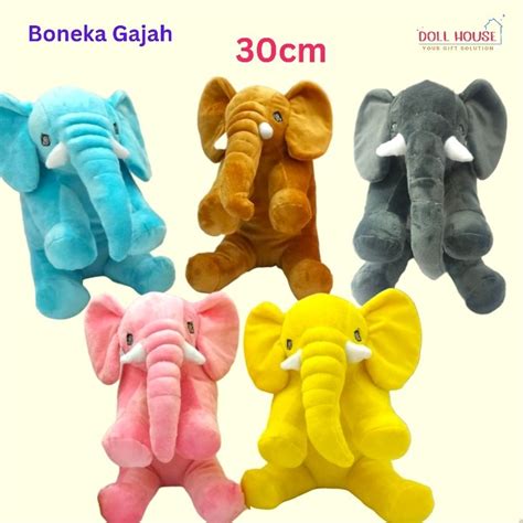 Jual Boneka Gajah Duduk Boneka Elephant Gemoy Duduk Boneka Bona