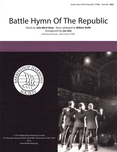 The Battle Hymn of the Republic (Sheet Music) Barbershop Harmony ...