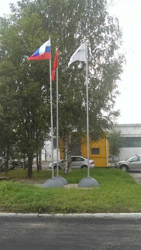 Уличный флагшток. Комплектация №1: флагшток с внешним механизмом ...