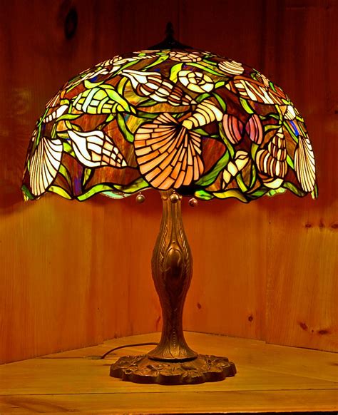 20 Shell Design Stained Glass Lamp Shade W Free Floor