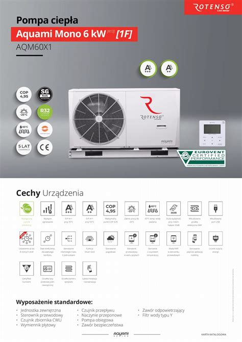 6kW A A Erp R32 ROTENSO INWERTEROWA POMPA CIEPŁA AQM60X1 R13