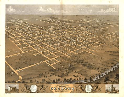 Historic Map Decatur, IL - 1869 | World Maps Online